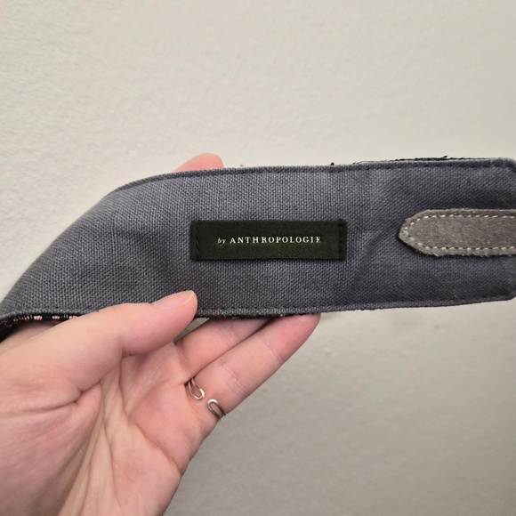 Anthropologie Boho Whimsy Frilly Chunky Yarn Tweed 100% Cotton Canvas Bag Strap - Picture 6 of 7